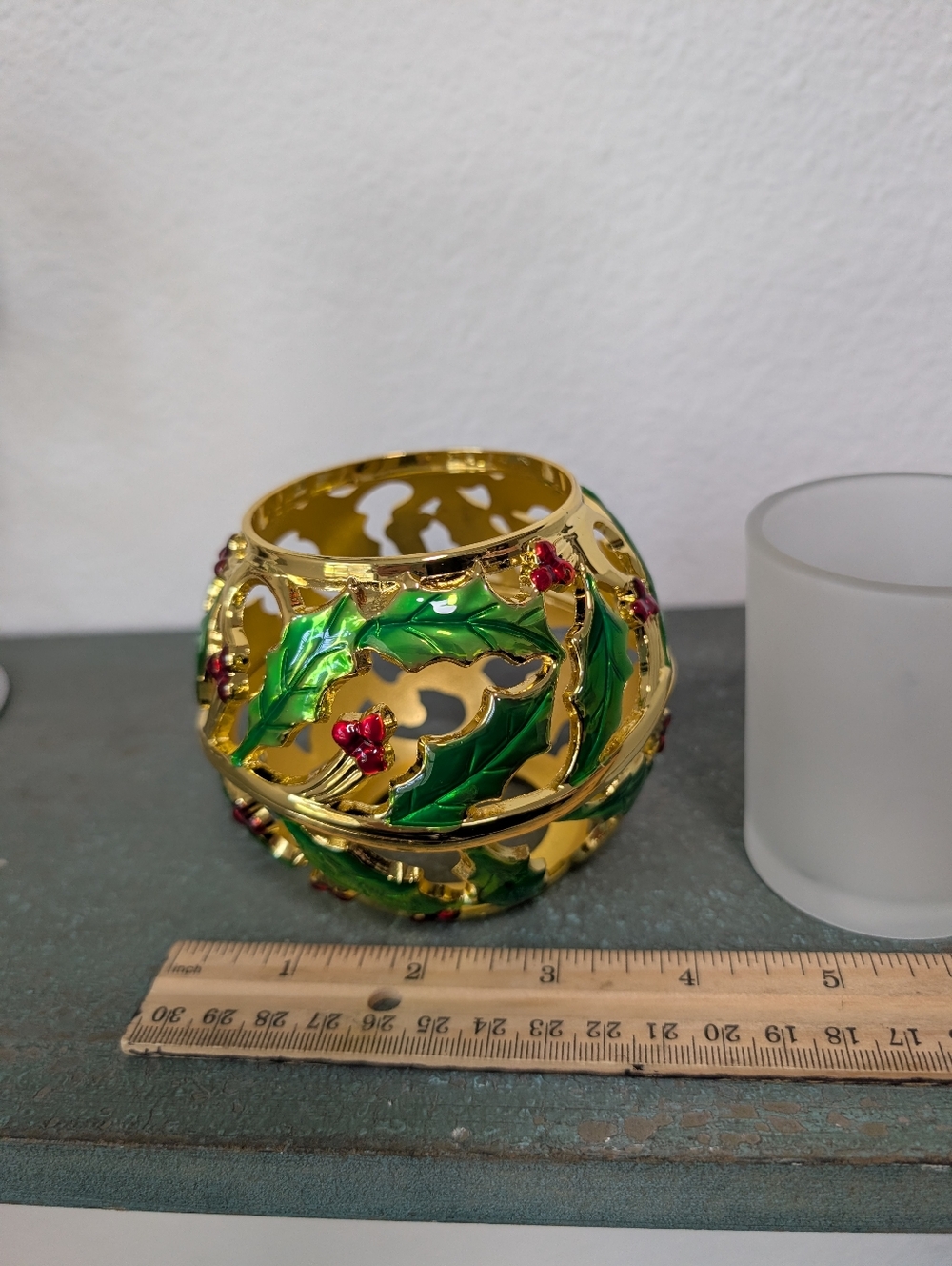 Lenox For the Holidays Holiday Gold Holly Votive Tea-Light Candle Holder NIB - Picture 10 of 11